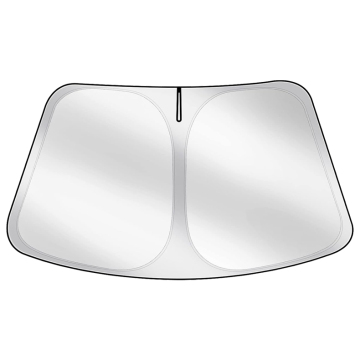 Customizable 2024 Car Windshield Sun Shade: Front Foldable Reflectors with Custom Print Logo - Silver Windscreen Window Car Sunshade