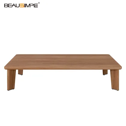 Arnold Minimalist Coffee Table in Walnut Veneer