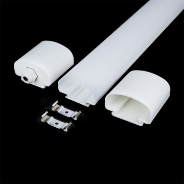 Extrusion Clear Milky Plastic Round Tube LED Linear Triproof Light Diffuser Housing