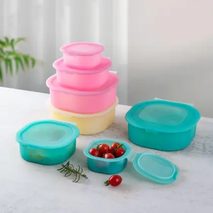 Silicone lunch box kids insulated lunch box set