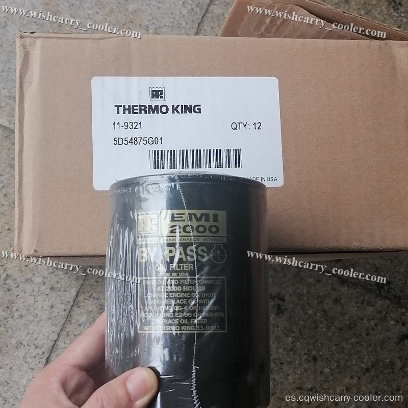 119321 Thermo King Filter de aceite original Piezas de repuesto del mercado de accesorios disponibles para la unidad de refrigeración T-880PRO T-800M