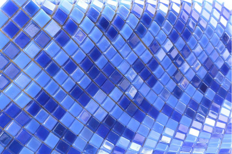 Blue Kitchen soggiorno moderno mosaico di vetro