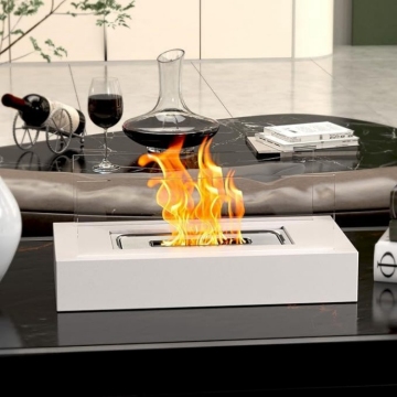 Eco-Friendly Tempered Glass Ethanol Fireplace Tabletop Fire Pit with BBQ Function