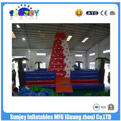 SUNJOY 2016 high quality inflatable rock climbing wall, inflatable climbing, rock climbing