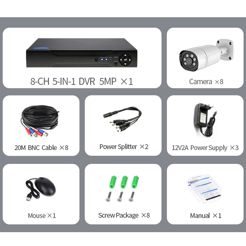 Poe Surveillance IP Cameras NVR 8ch