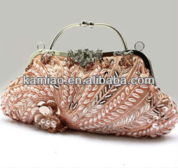 2015 women fashion handbags vintage handmade beaded handbag