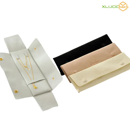 Micro-Fiber velvet Pouch with button and Insertt