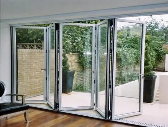 Aluminium frame low-e glass interior folding doors