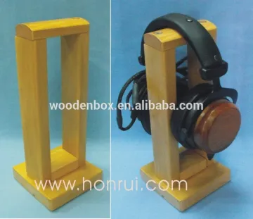 wooden headset display