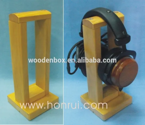 wooden headset display
