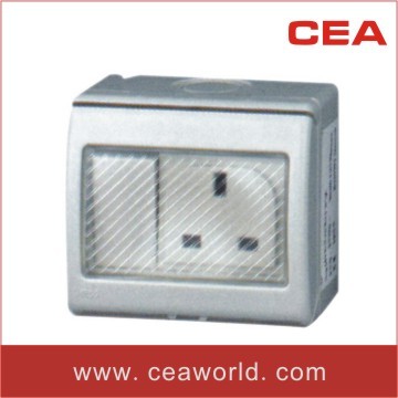 Water Proof / Weather Protected British Standard Wall Switch&Socket 13A 250V IP55 Surface Mounted (CEW-SS)