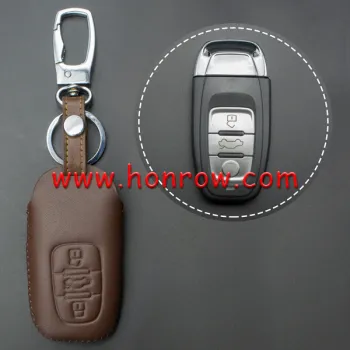 Audi 3 button key leather case