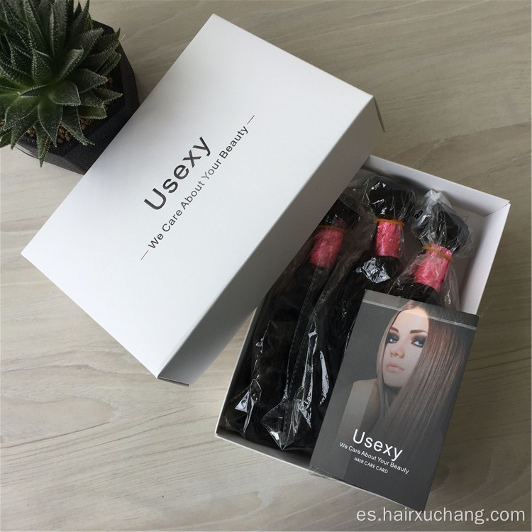 Personalización de lujo al por mayor para la extensión del cabello humano Etiqueta de etiqueta de caja de la bolsa de logotipo personalizado