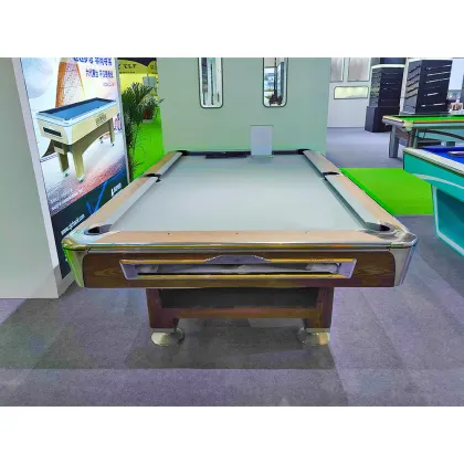 Factory Direct Classic Wood Grain Billiards Table: Latest Design for Billiards Entertainment