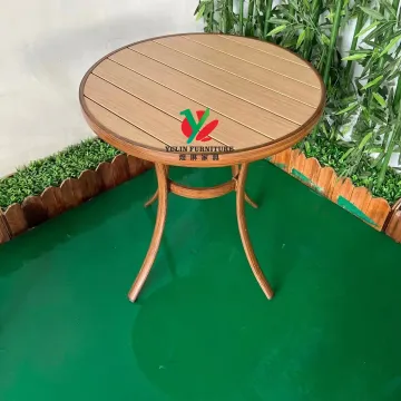 Classic Round Wooden Terrace Outdoor Coffee Table