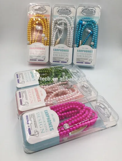 meatal in earphone with fashionable beads