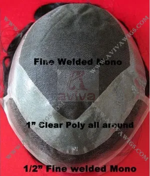 Human Hair Men's Toupee (AV-TP13)