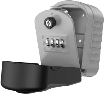 Waterproof 4 Digit Combination Resettable Key Lock Box - Key Wall Mount Storage Solution