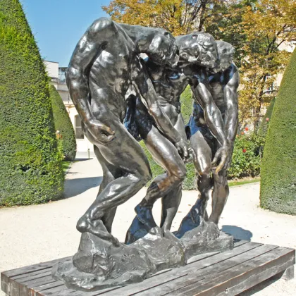 Garden Decor Metal Rodin Sculpture Bronze Les Trois Ombres Statue