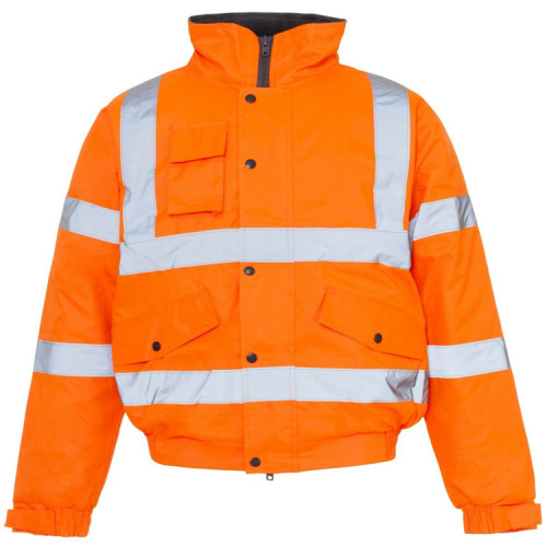 Orange safety work wear reflective parka