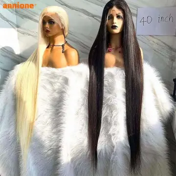 Annione HD Lace Front Human Hair Wig,40 Inch Human Hair Full Lace Front Wig,Brazilian Virgin Human Hair HD Lace Frontal Wig