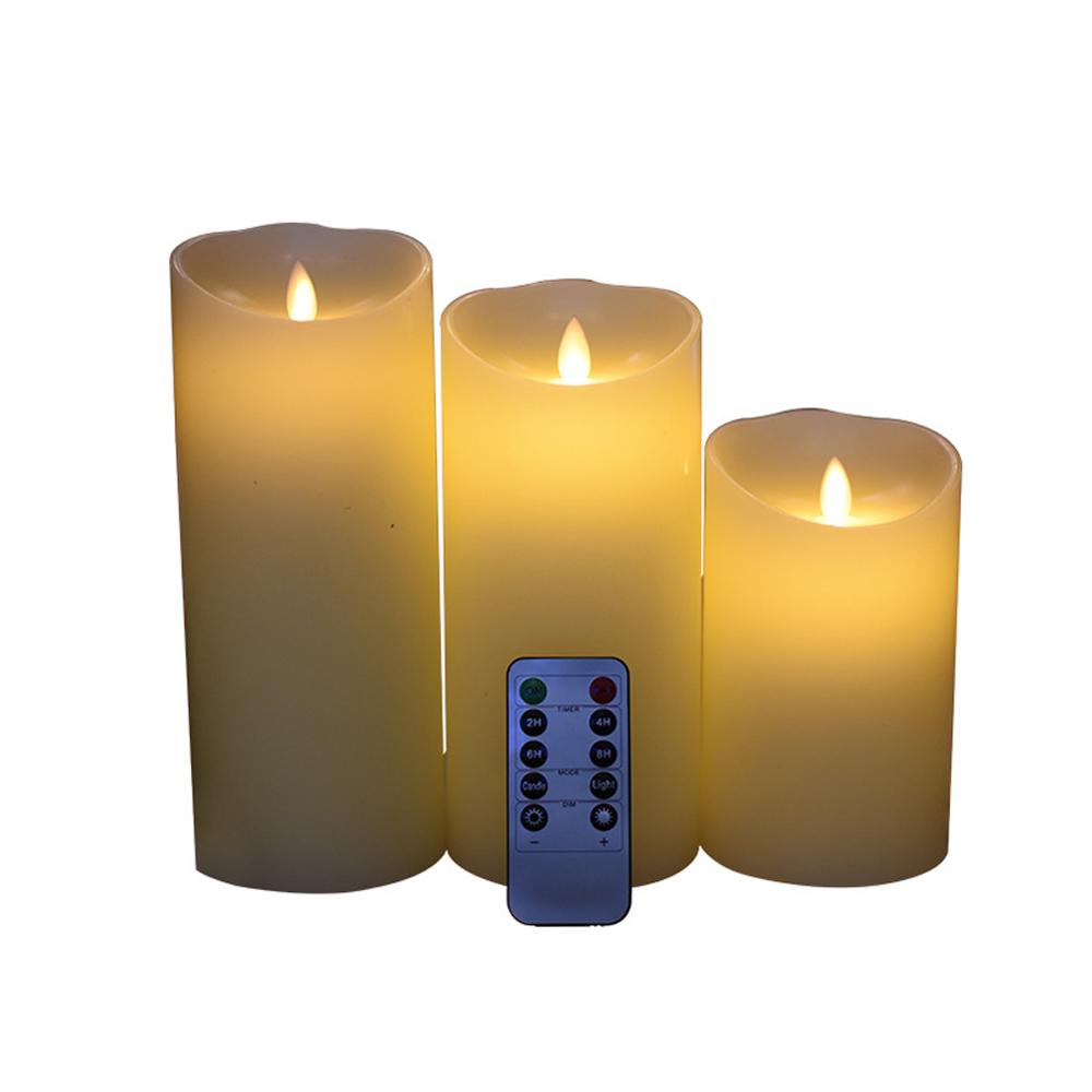 LED Candles Lights, Flameless Candles Light Smooth Flickering Paraffin Wax Candle Lamp Battery Operated for Home Decoration