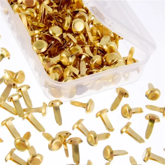 Metal Brad Clips Various Sizes - Paper Fasteners for Office & DIY Crafts