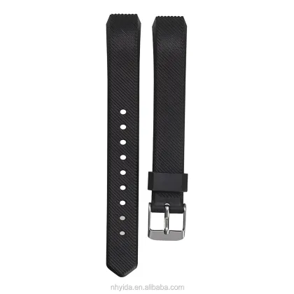 Silicone Rubber Smartwatch Band with Metal Buckle for Fitbit Alta Pedometer Bracelet - 2 Parts Replacement