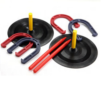 Versatile Outdoor & Indoor Game Set: Rubber Toss, Horseshoes for All Ages
