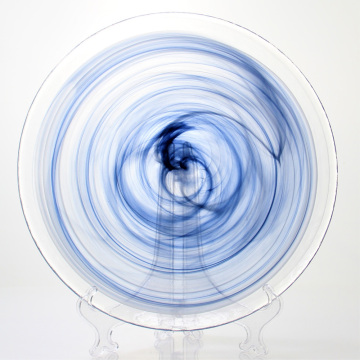 Custom Colored Blue Cloudy Dishes Glasses Dinner Plates