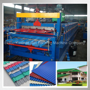 two layers roofing steel roof making machine double deck roof panel sheet production line