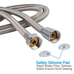 ステンレス鋼の柔軟な編組金属ホース、バスルームのinelt編組ホース