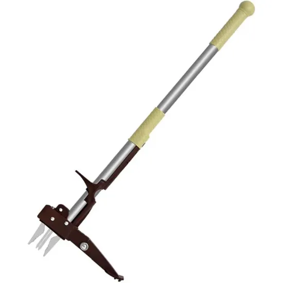 Professional Stand-up Garden Weeder Puller with Long Handle: Stainless Steel Manual Tool for Efficient Lawn Maintenance