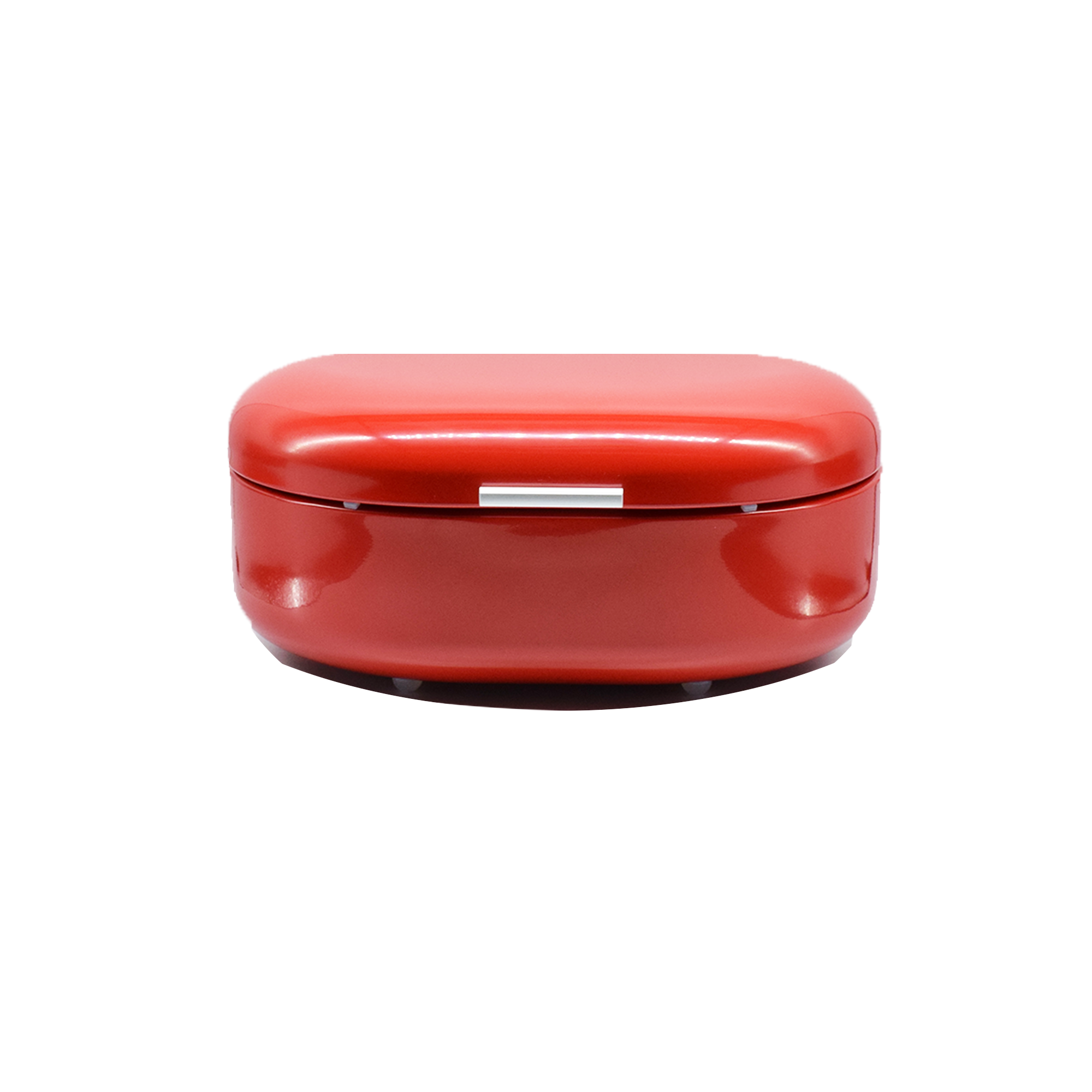 red coating bread box