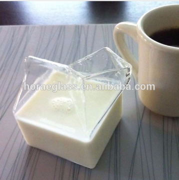 Half Pint Glass Milk Box Transparent Milk Box Glass Cup