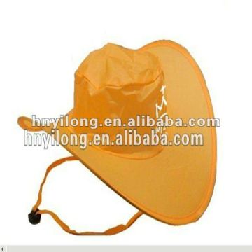 cheap fashional 100% polyester cowboy hat 38cm in diameter