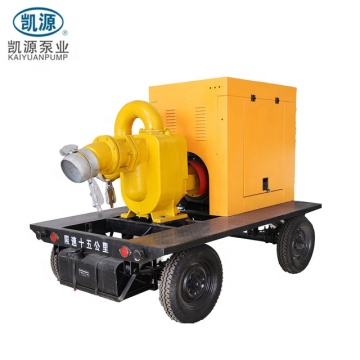 Movable Trailer Mounted Diesel Engine Self-Priming Water Pump