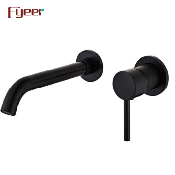 Matt Black Wall Mounted Basin Faucet
