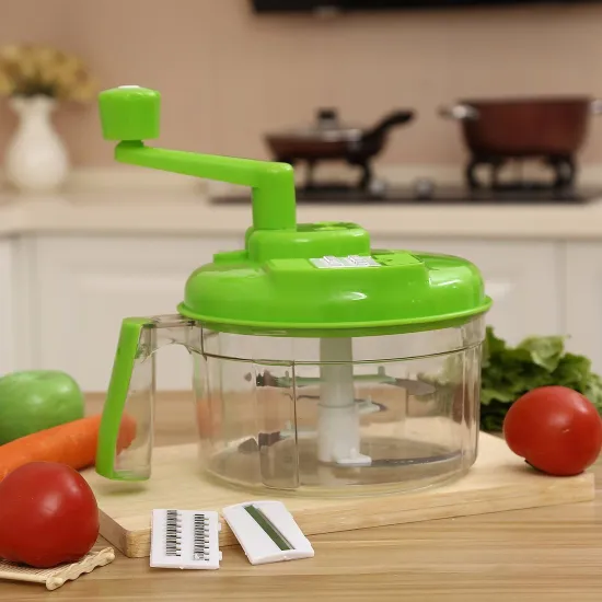 Good Quality Small Size Plasitc Meat Grinter/Chopper with Moving Handle