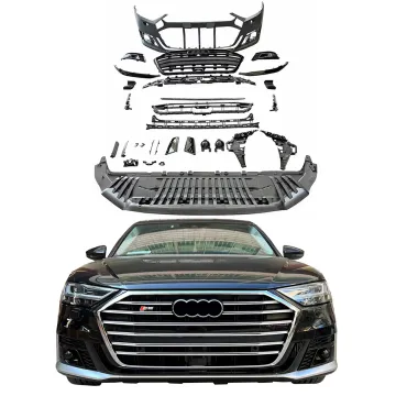 2022 New Design Body Kit for Audi A8 D5 2019-2022: PP Plastic Front Bumper and Rear Diffuser