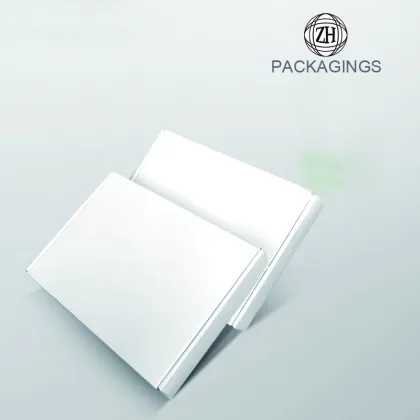 White shipping box for apparel retail