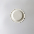 Compostable 6'' round bagasse plate