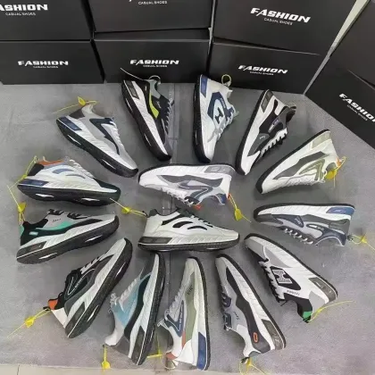 Trendy Thin Men's Shoes: Clearance Price Mesh Thick-soled Fashion Running Shoes in Stock