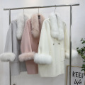 Autumn and winter new fox fur collar coat