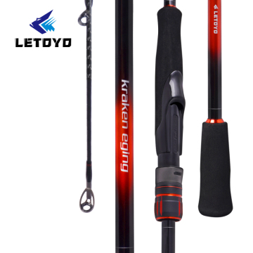 Letoyo Kraken Eging BB Kalamar Balıkçı Çubuğu - Fuji Kılavuzu ile Ultra Işık, Eva Tuttur
