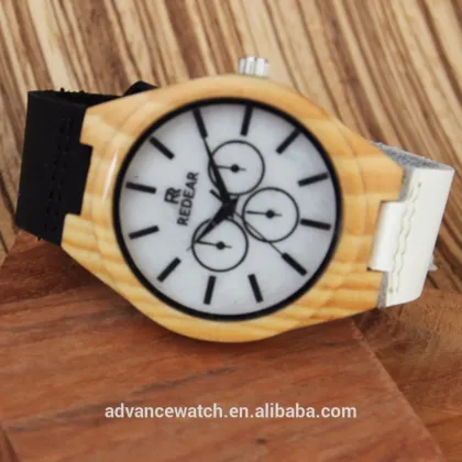 2017 wholesale slim stone watch | leather stone watch wood | japan quartz watch with genuine leather