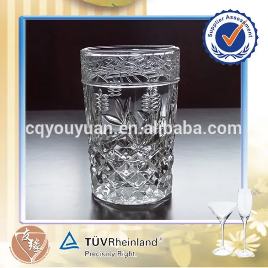 6oz cheap water drinking cup decorative glass tumblers