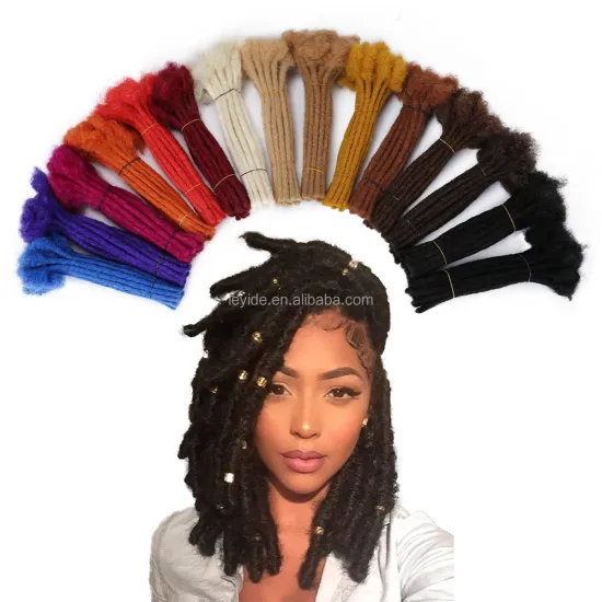 100% Natural Handmade African Dread Locs Hair Extension Crochet Braid Hair Afro Kinky Human Hair Dreadlock