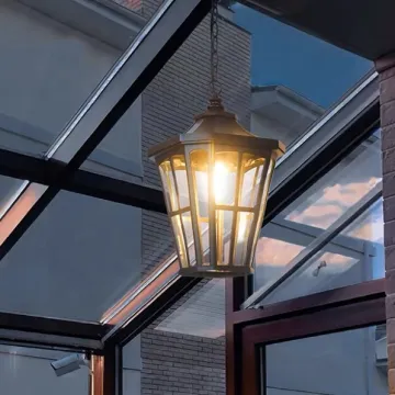 American Country Style E27 Waterproof Outdoor Light Chandelier for Balcony, Garden, and Corridor