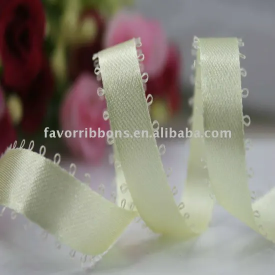 Cream Nylon Loop Ribbons